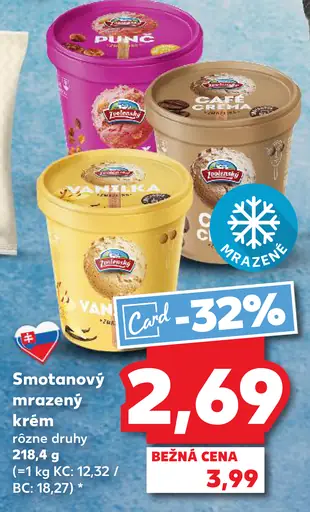 Smotanový mrazený krém