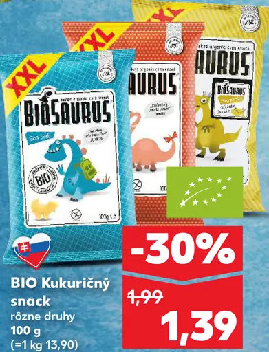 BIO Kukuričný snack