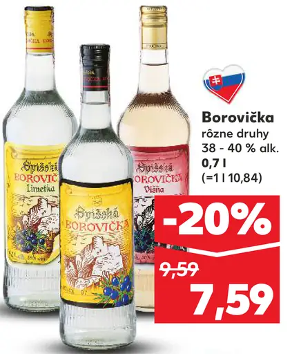 Borovička rôzne druhy