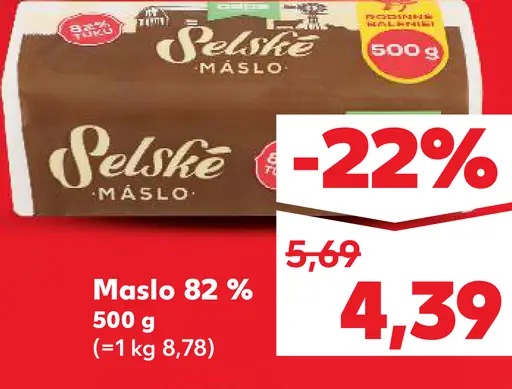 Selské Maslo 82 %