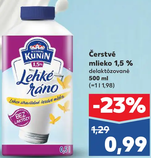 Kúnin Čerstvé mlieko 1,5 %