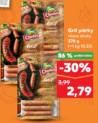 Chovánčik Gril párky rôzne druhy