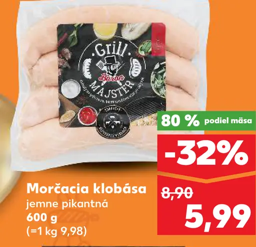 Morčacia klobása jemne pikantná