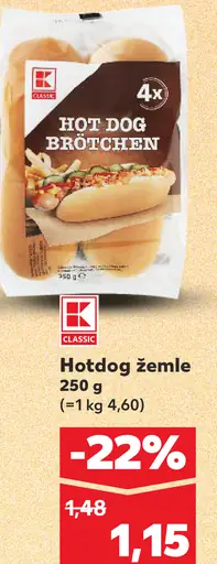 K-Classic Hotdog Žemle