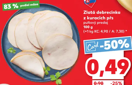 Zlatá debrecínka z kuracích pŕs