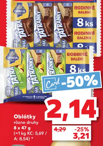 Oblátky rôzne druhy