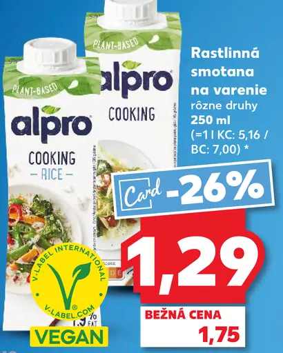 Alpro Rastlinná smotana na varenie