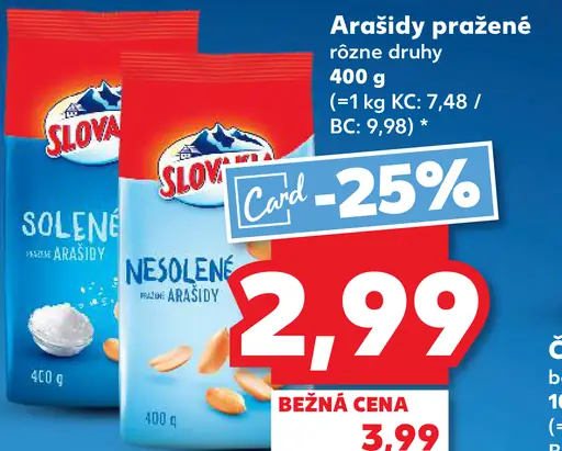Slovnaft pražené arašidy