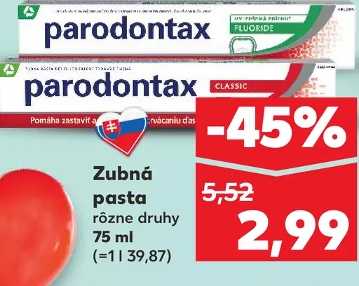 Parodontax zubná pasta