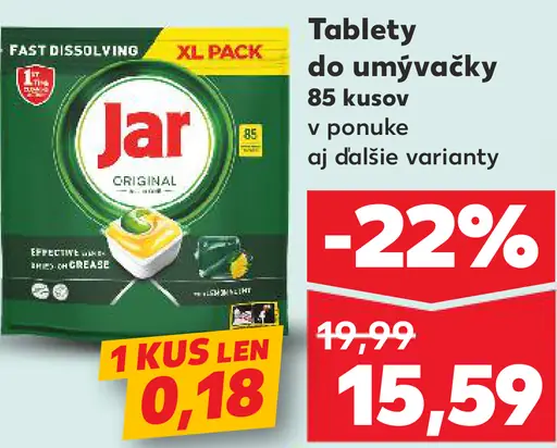 Jar Tablety do umývačky