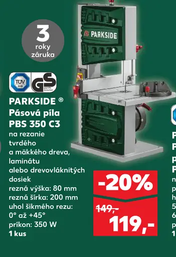 Parkside Pásová píla PBS 350 C3