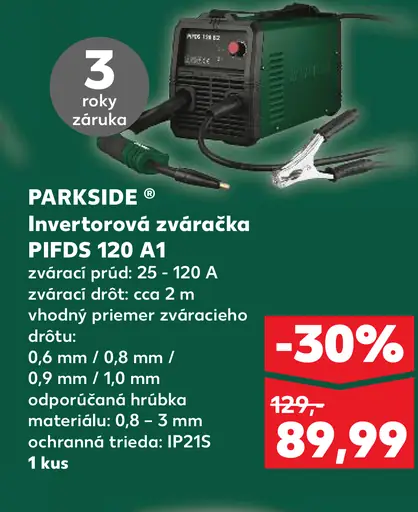 Parkside Invertorová zváračka PIFDS 120 A1