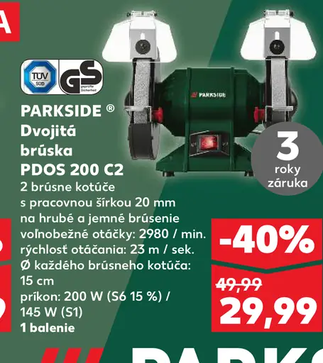 Parkside Dvojitá brúska PDOS 200 C2