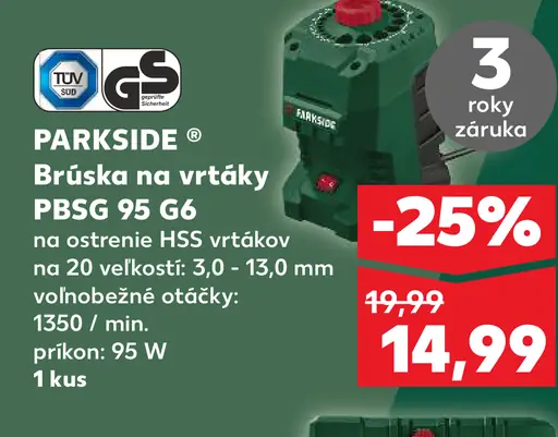 Parkside Brúska na vrtáky PBSG 95 G6