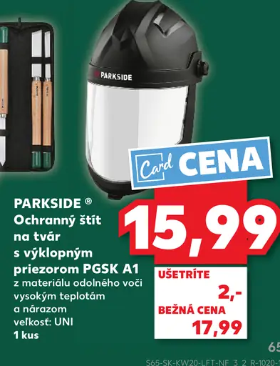 Parkside Ochranný štít na tvár