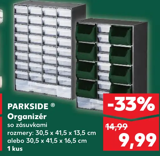 Parkside Organizér s boxami