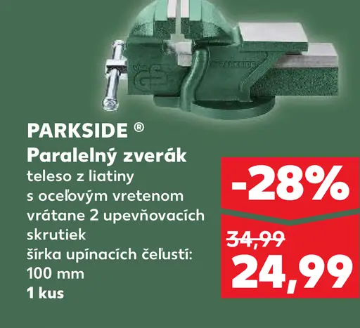 Parkside Paralelný zverák