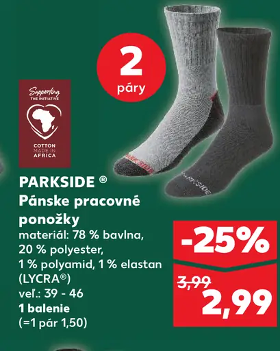 Parkside Pracovné ponožky