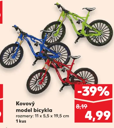 Kovový model bicykla