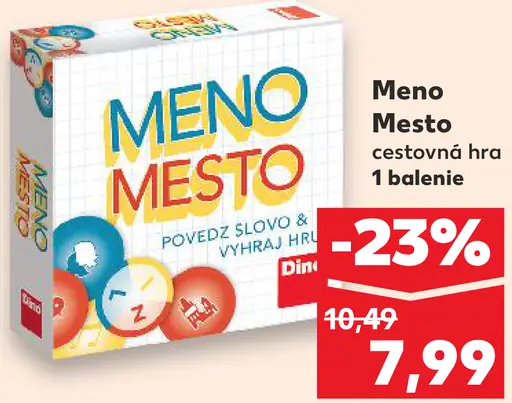 Meno Mesto cestovná hra