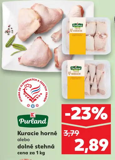 Purland Kuracie horné alebo dolné stehná