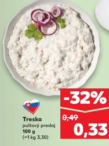 Treska pultový predaj