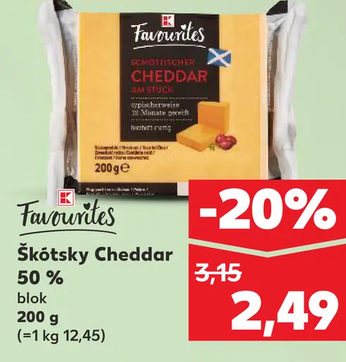 Škótsky Cheddar strúhaný