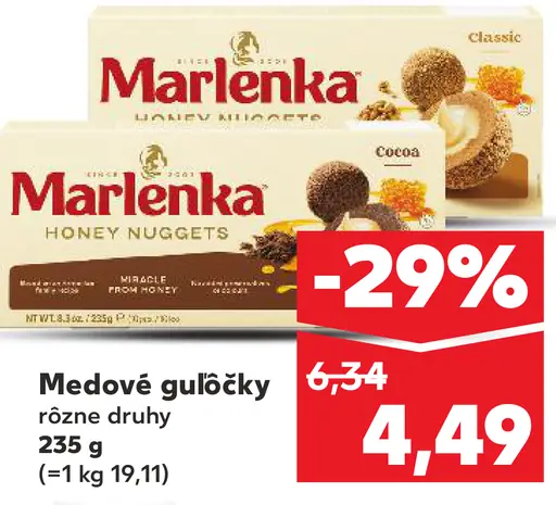 Marlenka medové guľôčky