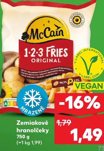 McCain Zemiakové hranolčeky