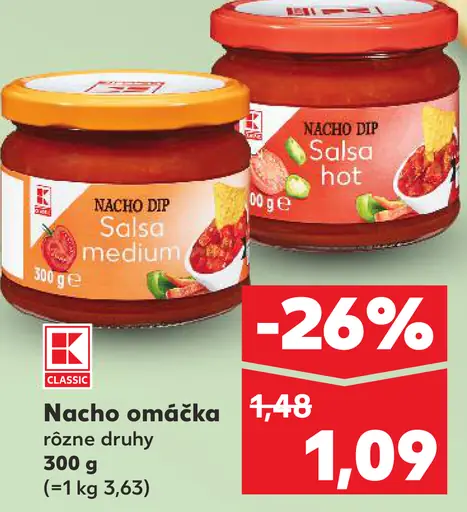 K-Classic Nacho omáčka Salsa medium Salsa hot