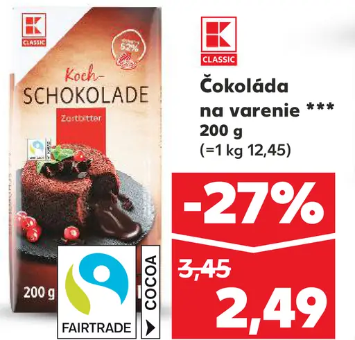 K-Classic Čokoláda na varenie