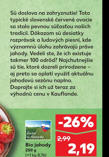 Kaufland Bio jahody