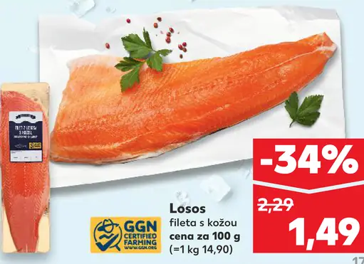 Losos fileta s kožou