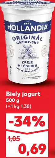 Hollandia Gazdovský biely jogurt