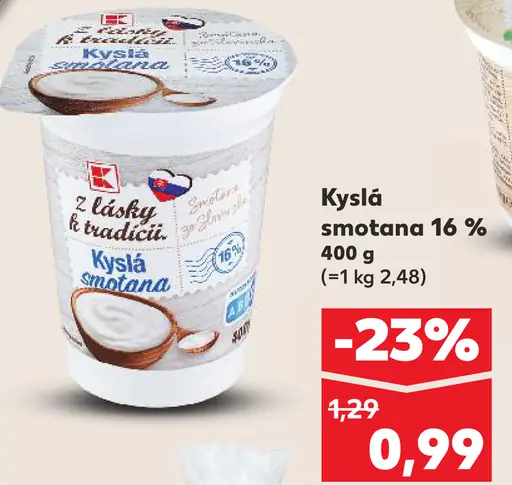 Kyslá smotana 16 %