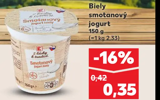 Biely smotanový jogurt