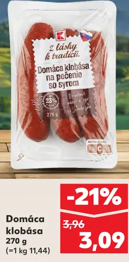 Domáca klobása na pečenie so syrom
