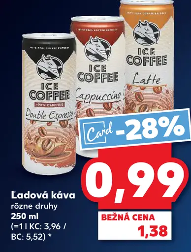 Ice Coffee rôzne druhy
