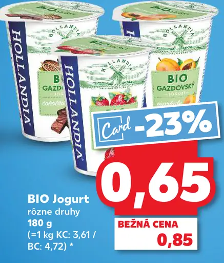 Hollandia BIO Jogurt rôzne druhy