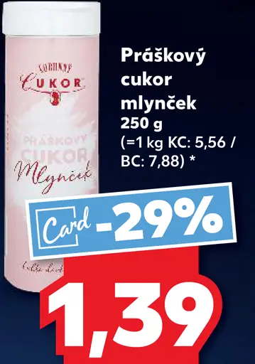 Práškový cukor mlynček