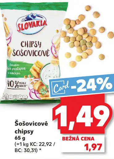 Slovakia Šošovicové chipsy
