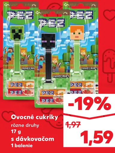 PEZ figúrka + ovocné cukríky
