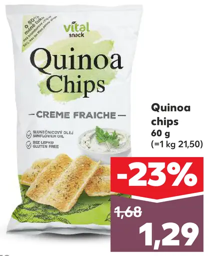 Vital Snack Quinoa Chips Creme Fraiche