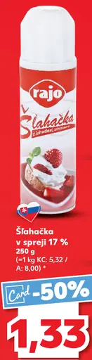 Rajo Šľahačka v spreji 17%