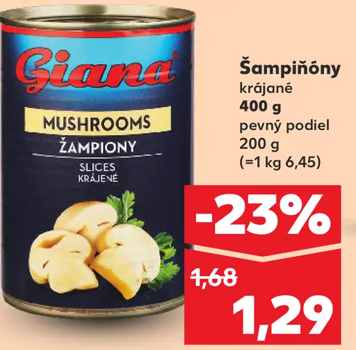 Giana Šampiňóny krájané