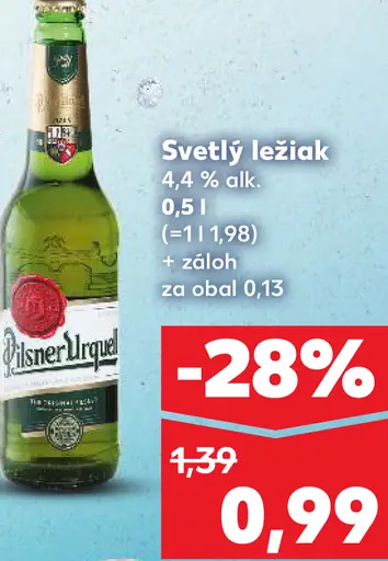 Pilsner Urquell Pivo ležiak svetlý