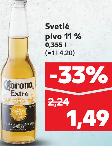 Corona Extra Pivo výčapný ležiak svetlý
