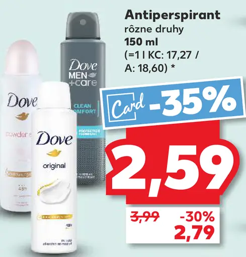 Dove antiperspirant