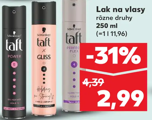 Taft lak na vlasy