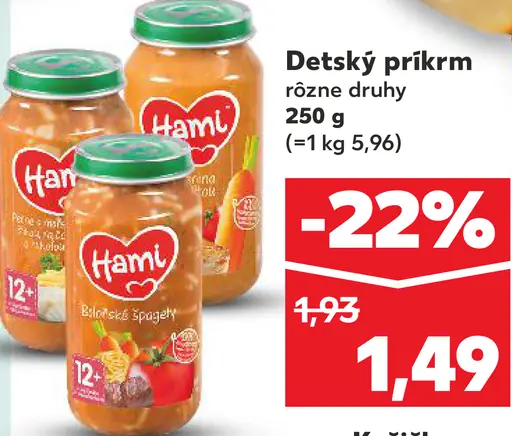 Hamé detský príkrm